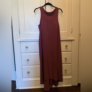 NWT Banana Republic Mauve racerback hi low dress size XS builtin bra and pockets